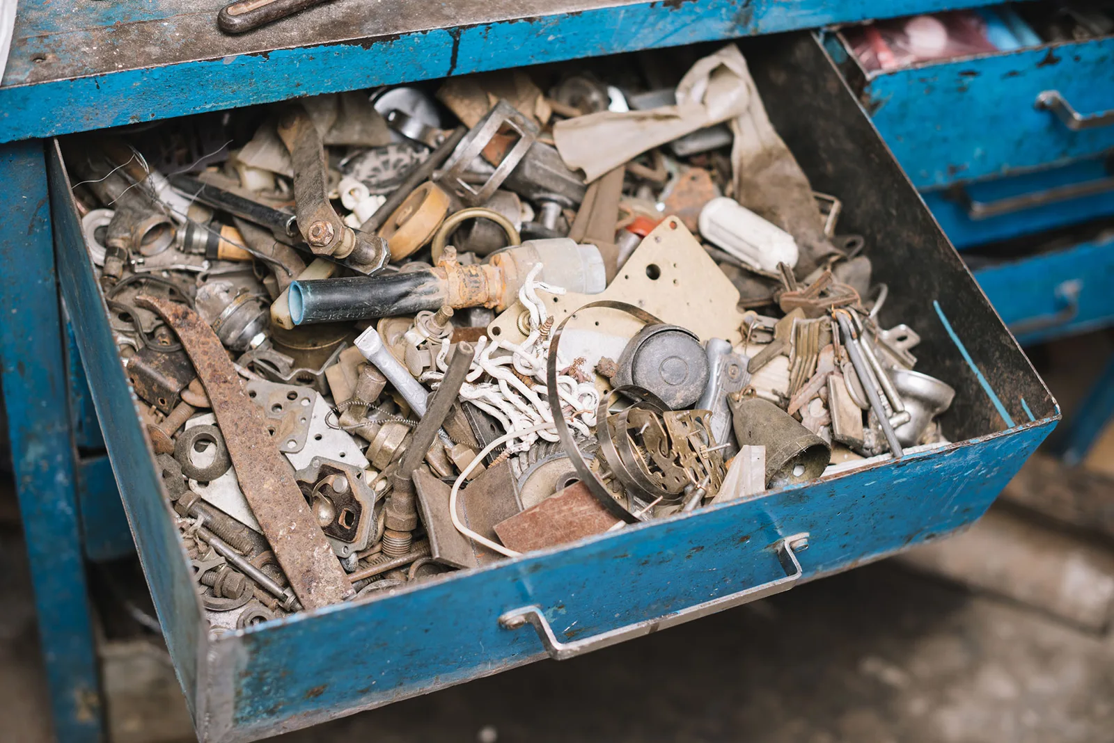 Ferrailles collectées pour le recyclage
